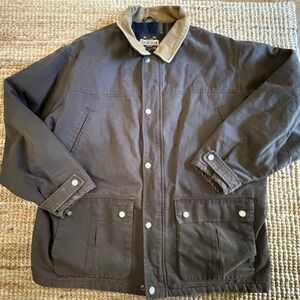 Vintage Guide Gear Work Jacket XL Insulated Chore  Canvas Coat Plaid Lined